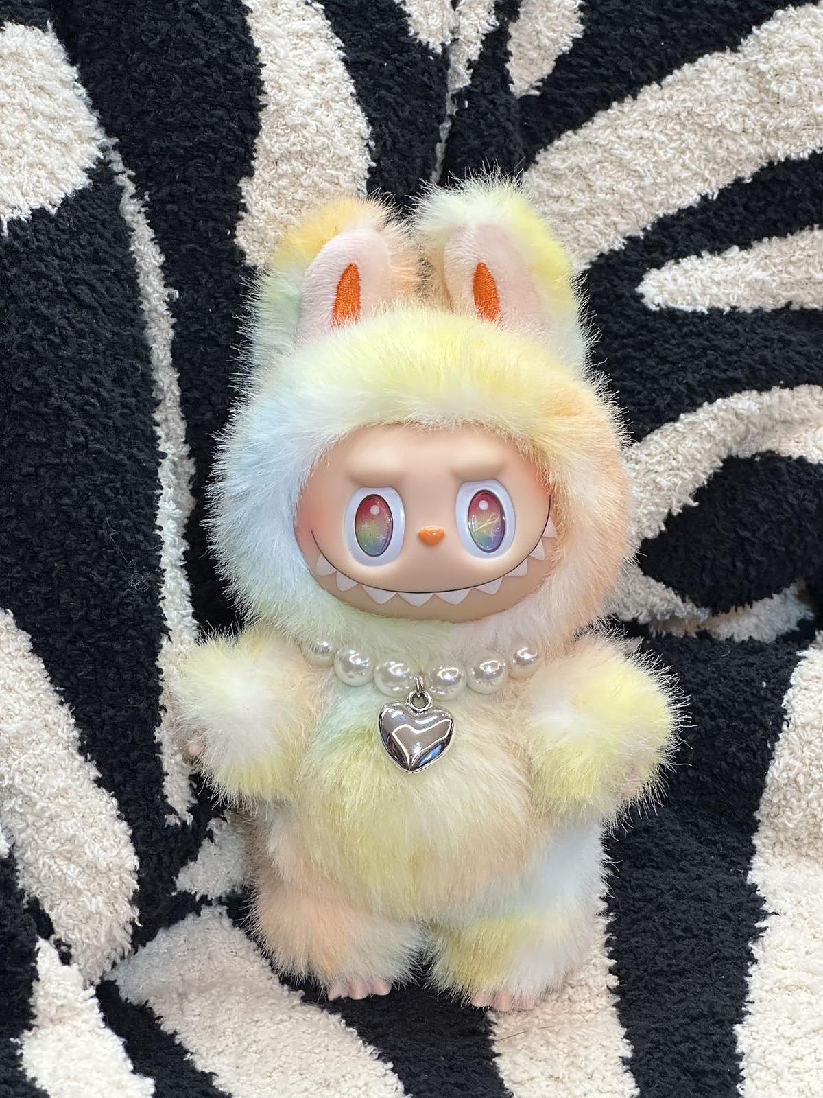 Rainbow Dreams – Handmade Labubu Inspired Plush Doll