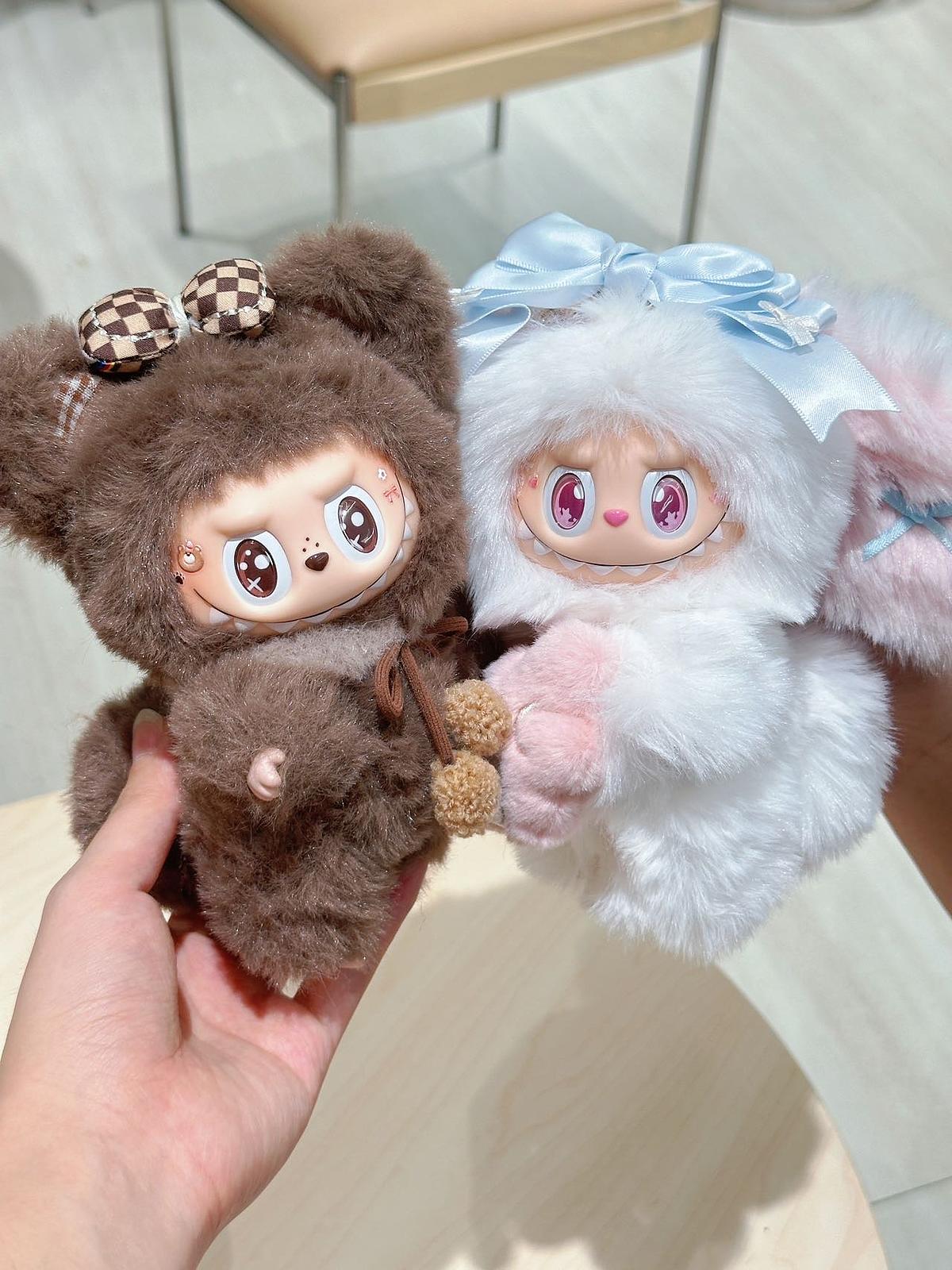 Brown Teddy labubu – Handmade Plush Doll