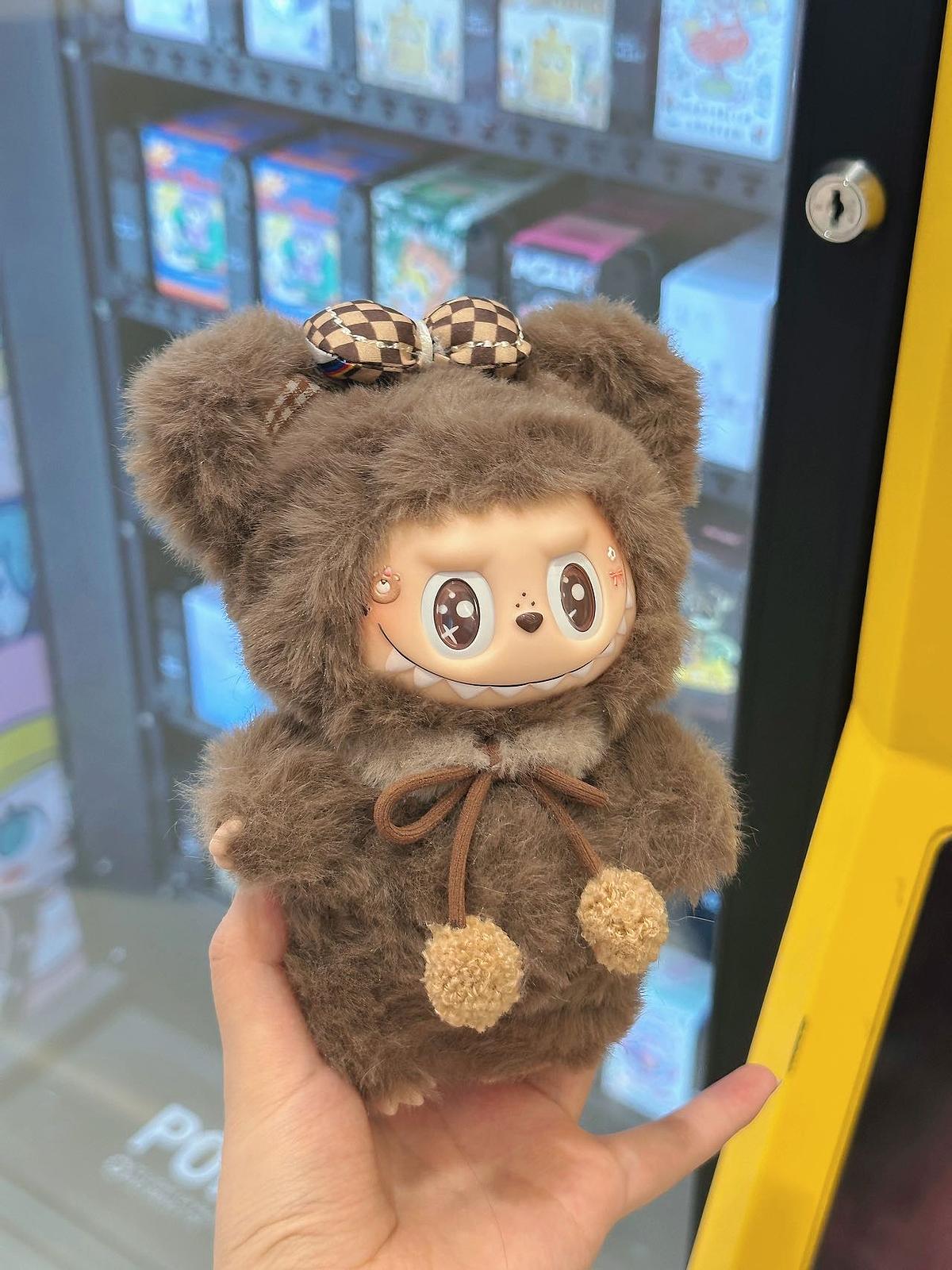 Brown Teddy labubu – Handmade Plush Doll