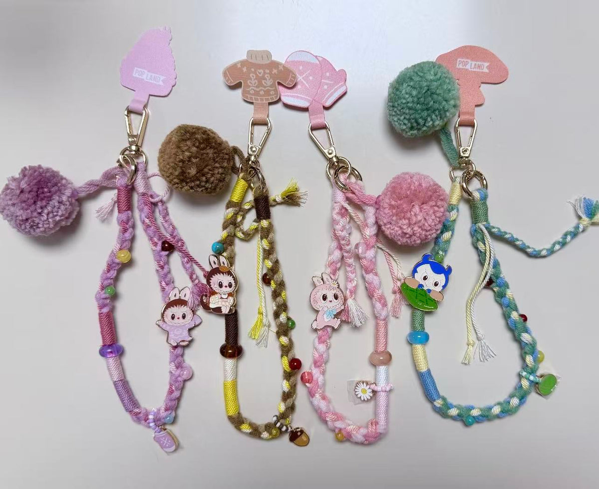 The Monsters Labubu Fall Into Sweaters Series Lanyard