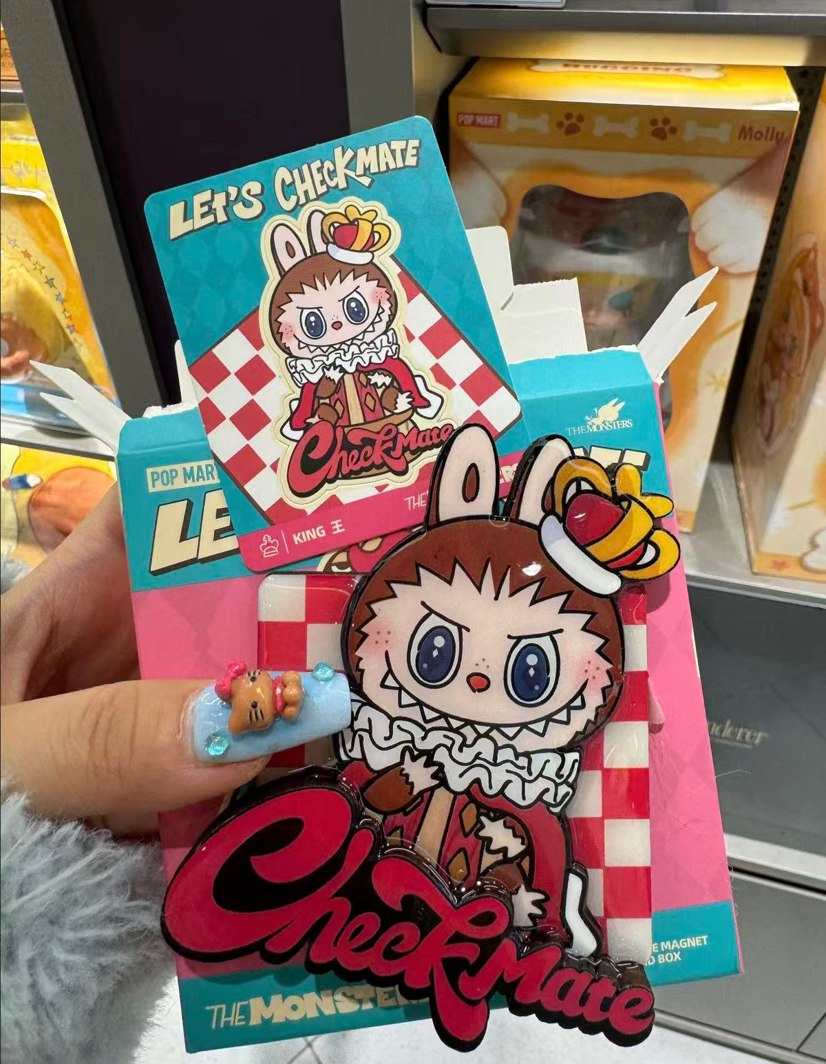 The Monsters Labubu Let's Checkmate Sreies Fridge Magnet
