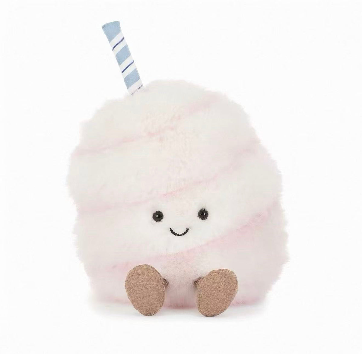 Jellycat Amuseables Kathrin Candy Floss pink and white cotton candy plush from the Jellyfest Berlin Exclusive collection