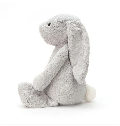 Jellycat Bashful Bunny Silver Huge 51cm side view