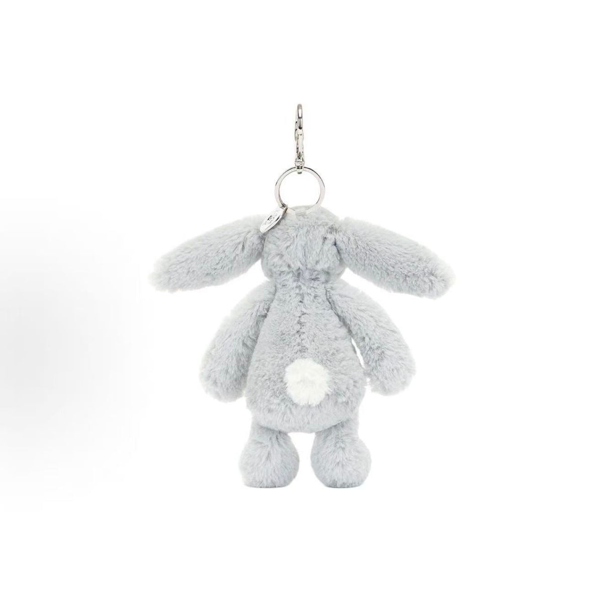 Jellycat Bashful Silver Bunny Bag Charm 18cm back view