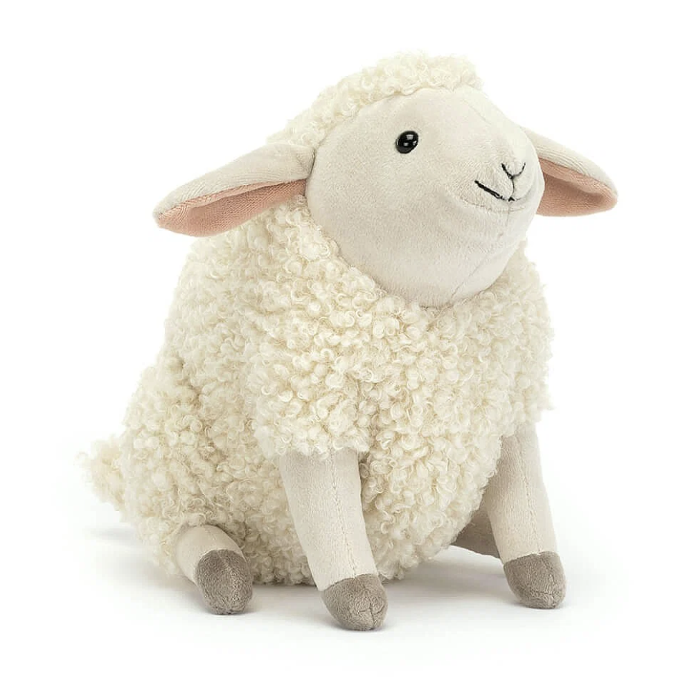 Jellycat Burly Boo Sheep 19cm plush front view