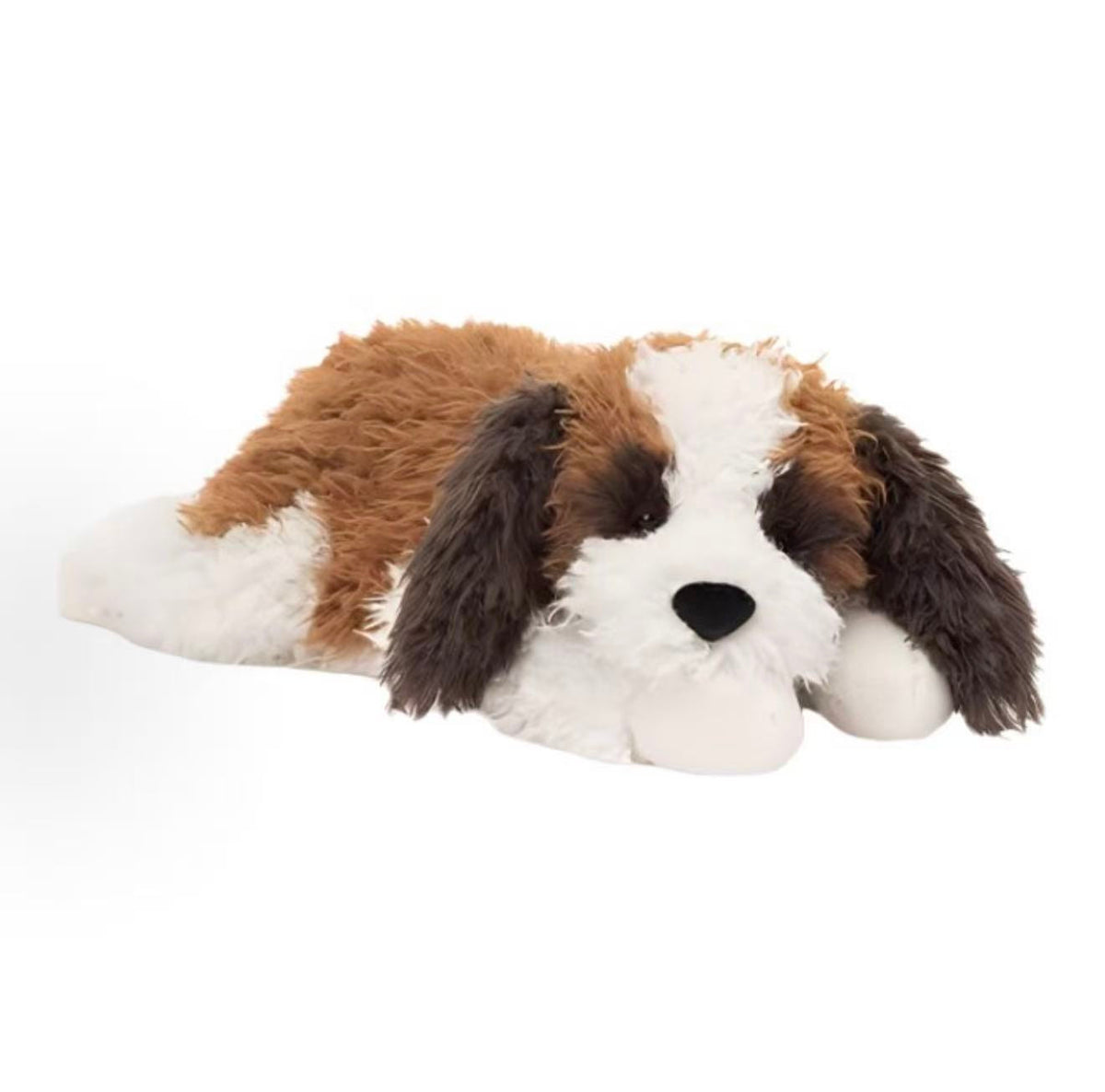 Jellycat Floofie St Bernard 40cm brown and white plush dog, front view