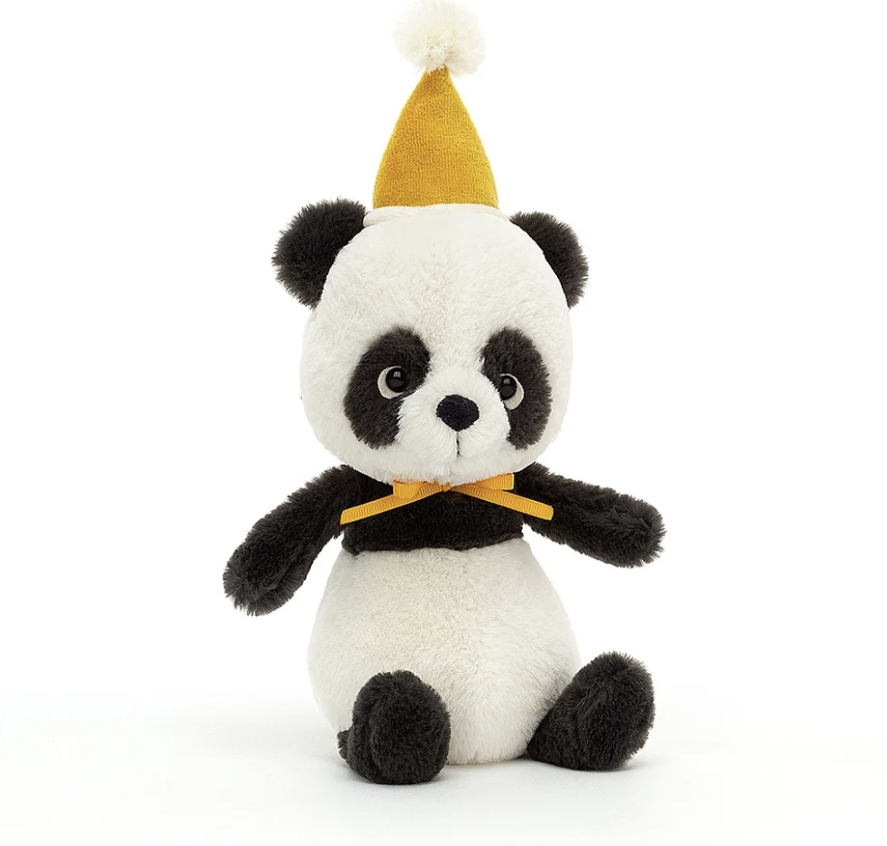 Jellycat Jollipop Panda 20cm birthday plush front view