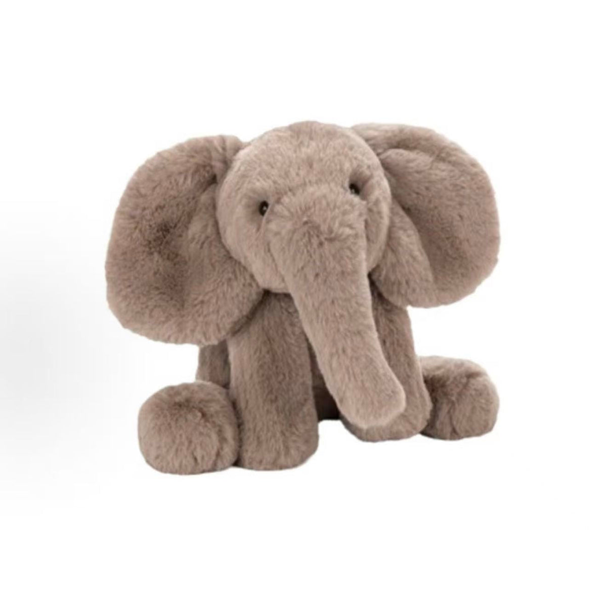 Jellycat Smudge Elephant Large 56cm grey-brown plush, sitting view