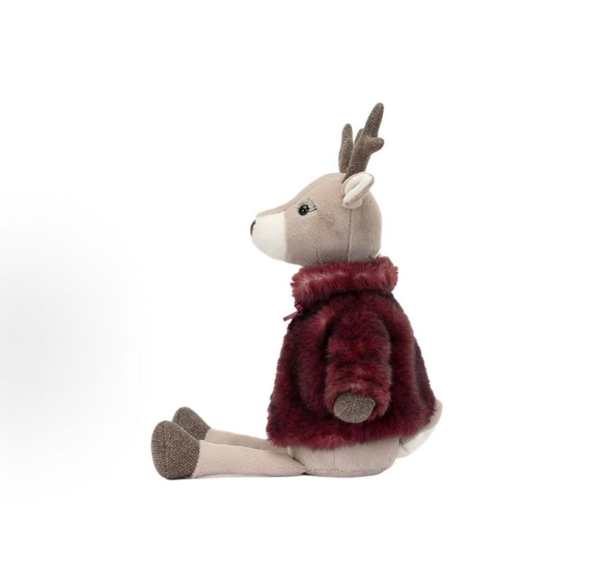Jellycat Vivien Reindeer soft toy, side view