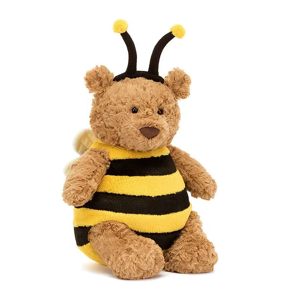 Jellycat Bartholomew Bear Bumblebee 26cm front view