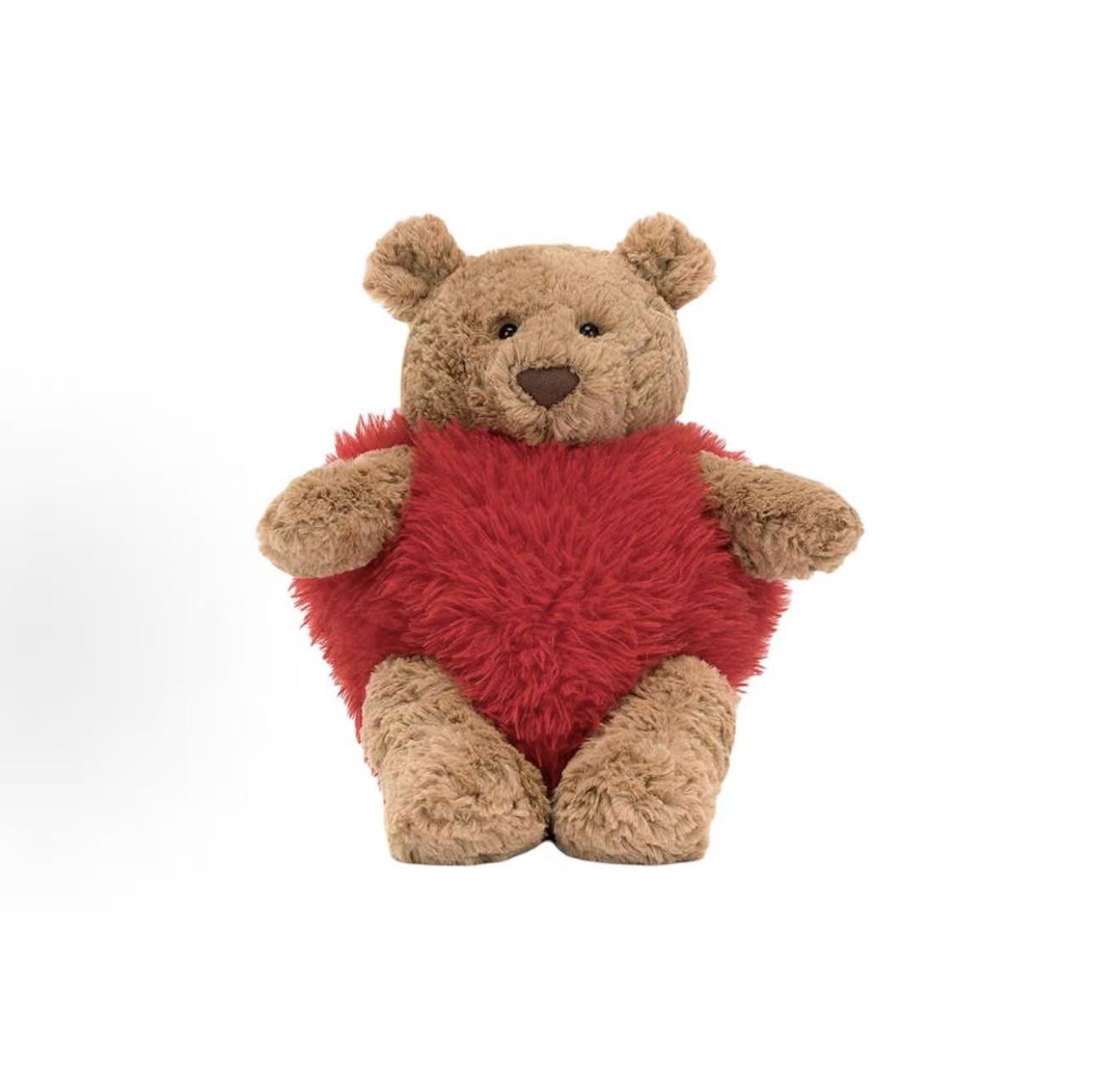 JELLYCAT BARTHOLOMEW BEAR HEART 22CM