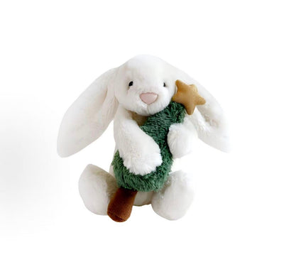 Jellycat Bashful Bunny with Christmas Tree 15CM - product image 1