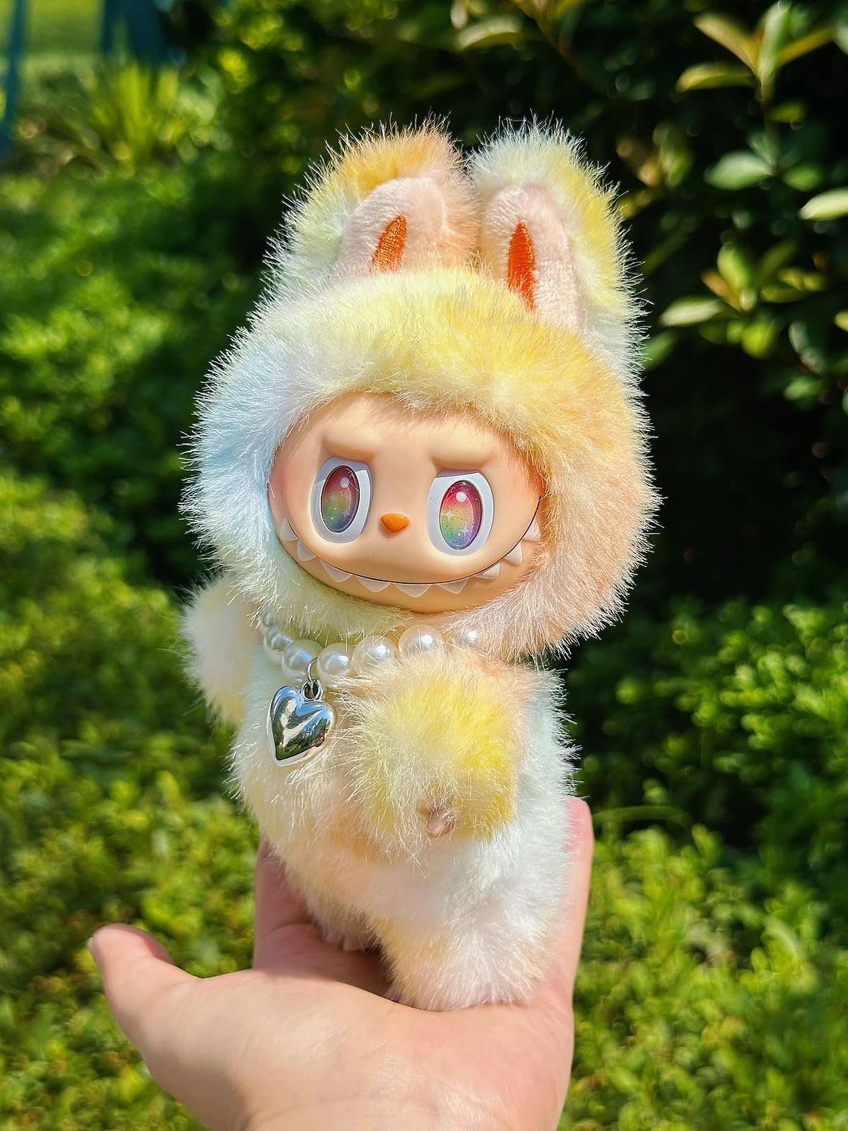 Rainbow Dreams – Handmade Labubu Inspired Plush Doll