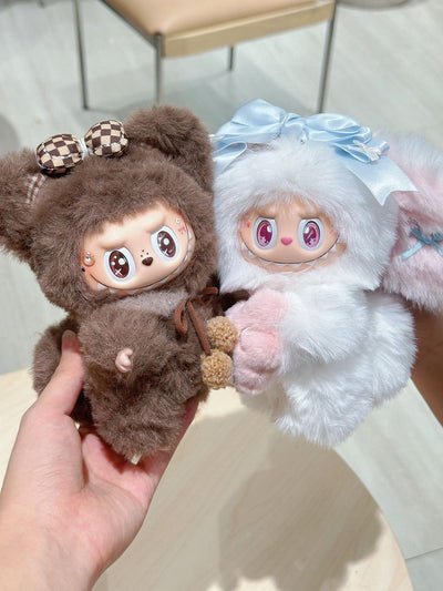 Brown Teddy labubu – Handmade Plush Doll
