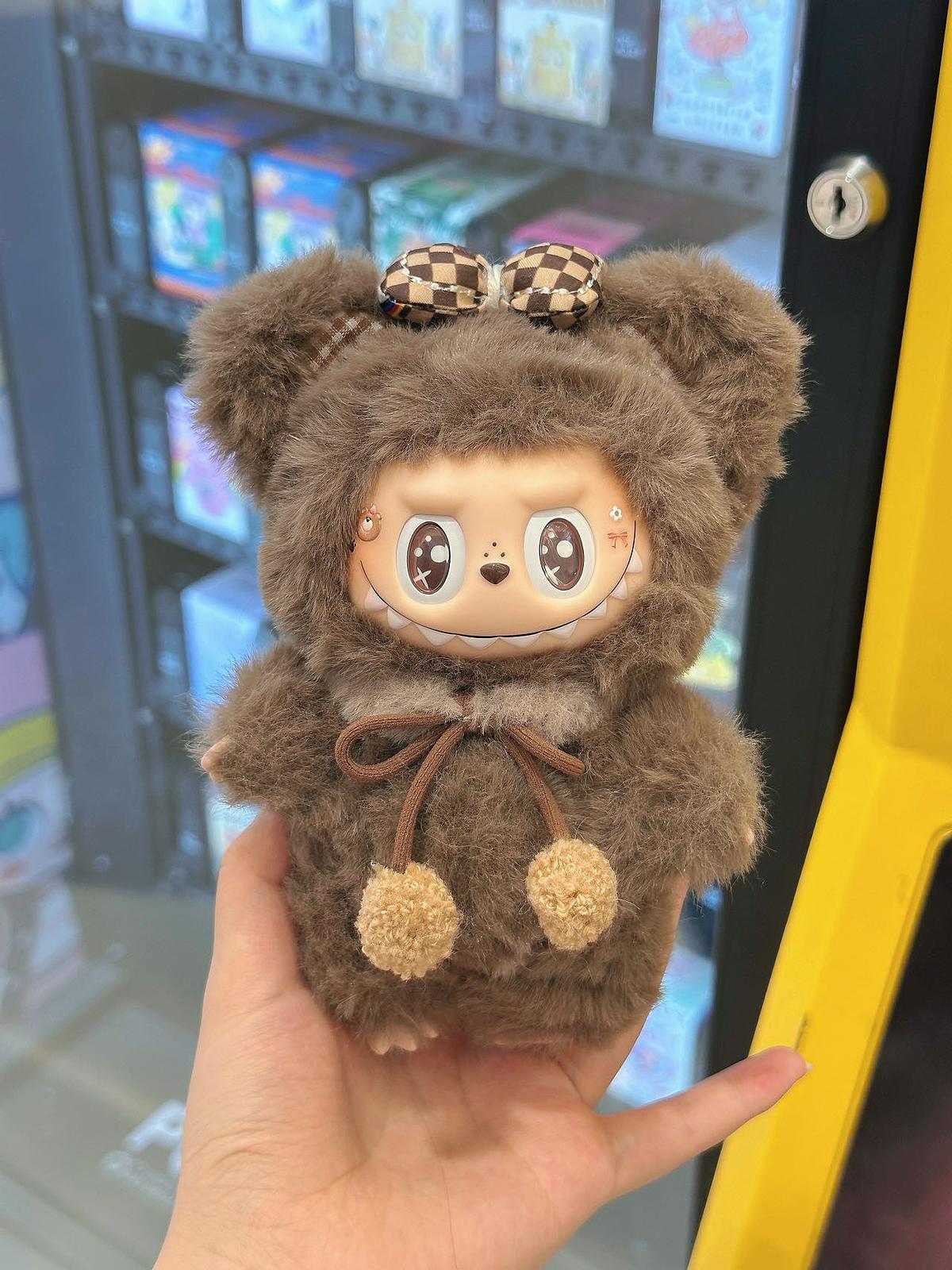 Brown Teddy labubu – Handmade Plush Doll