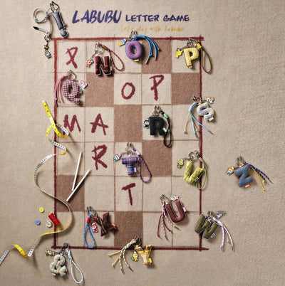 Pin for Love Mini Labubu Doll+Letter Pendant Combo (N-Z)