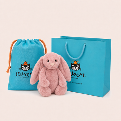 Jellycat Bashful Tulip Pink Bunny Medium 31cm Gift set