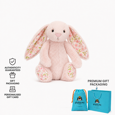 Jellycat Blossom Blush Bunny 'Cherry' Gift set