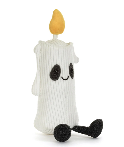 Jellycat Amuseables Flickerty Candle 19cm plush front view