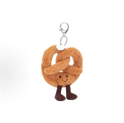 Jellycat Amuseables Pretzel Bag Charm 12cm front view