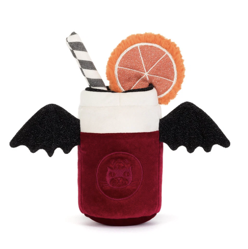 Jellycat Amuseables Vampop Drink 16cm back view with bat wings