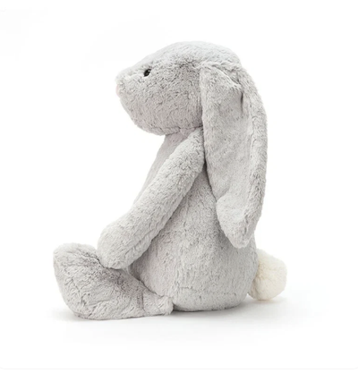 Jellycat Bashful Bunny Silver Huge 51cm side view