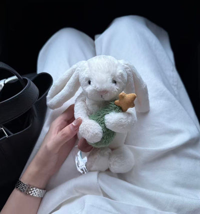Jellycat Bashful Bunny with Christmas Tree 15CM - product image 3