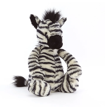 Jellycat Bashful Zebra Original Medium 31cm front view