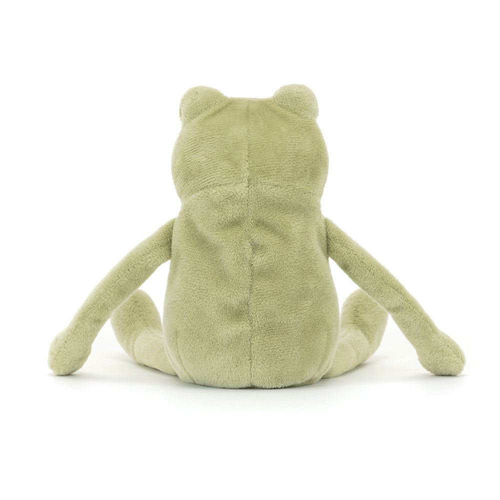 Jellycat Fergus Frog Little 18cm moss green soft toy back view