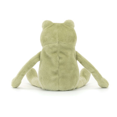 Jellycat Fergus Frog Little 18cm moss green soft toy back view