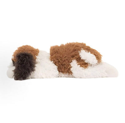 Jellycat Floofie St Bernard 40cm shaggy plush dog, back view