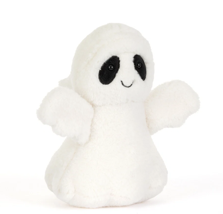 Jellycat Ghost Bob 19cm white plush front view