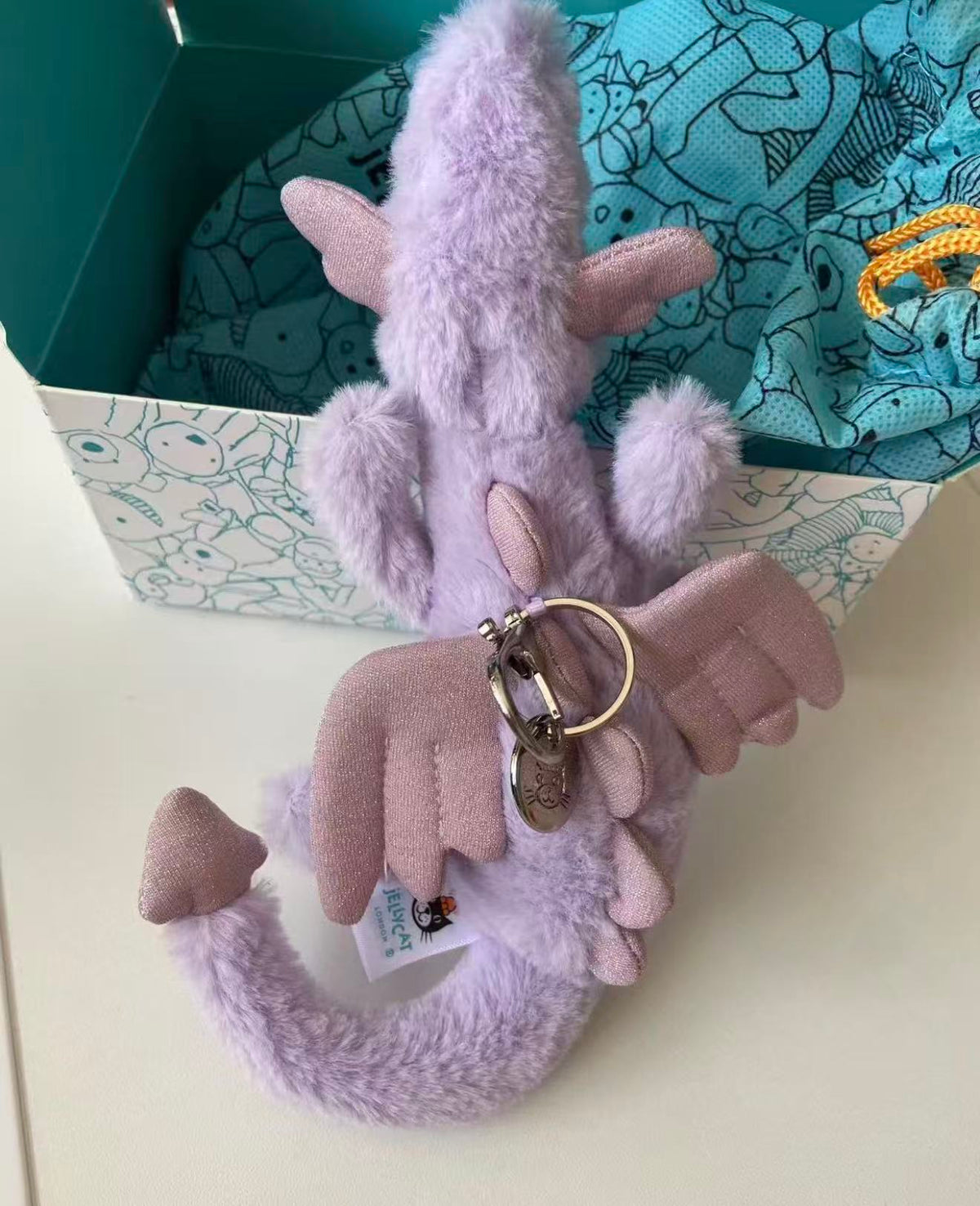 Jellycat Lavender Dragon Bag Charm - product image 4