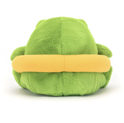 Jellycat Ricky Rain Frog Rubber Ring 18cm back view