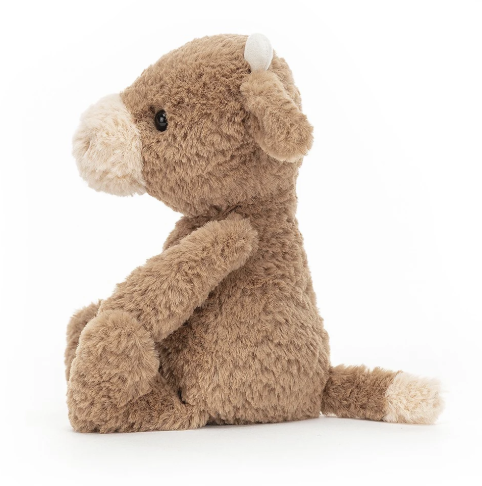 Jellycat Tumbletuft Cow 20cm side view