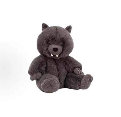 Jellycat Wilf Wolf soft toy, front view